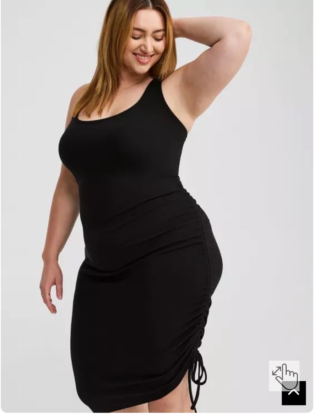 Torrid Midi Asymmetrical Rib Scoop Neck Dress - Picture 2 of 5